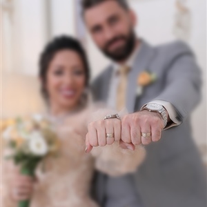 نمونه عکاسی حلقه ازدواج در مراسم عقد